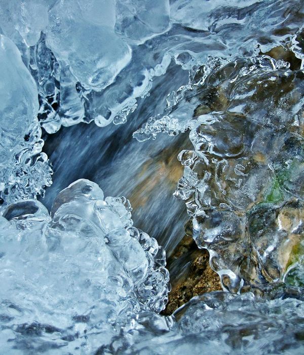 Abstract ice crystal formation representing inner balance and stability